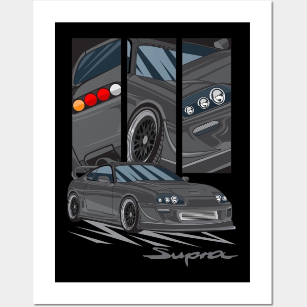 Toyota Supra MK4 ver.1 Wall Art by zevalia